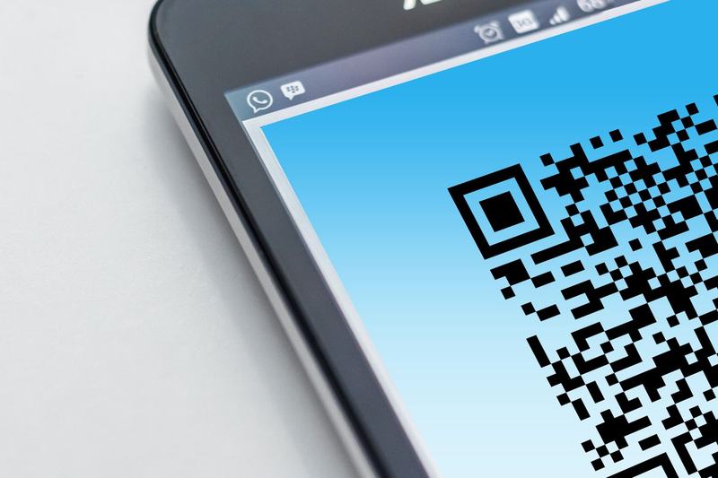 QR code displayed on a screen
