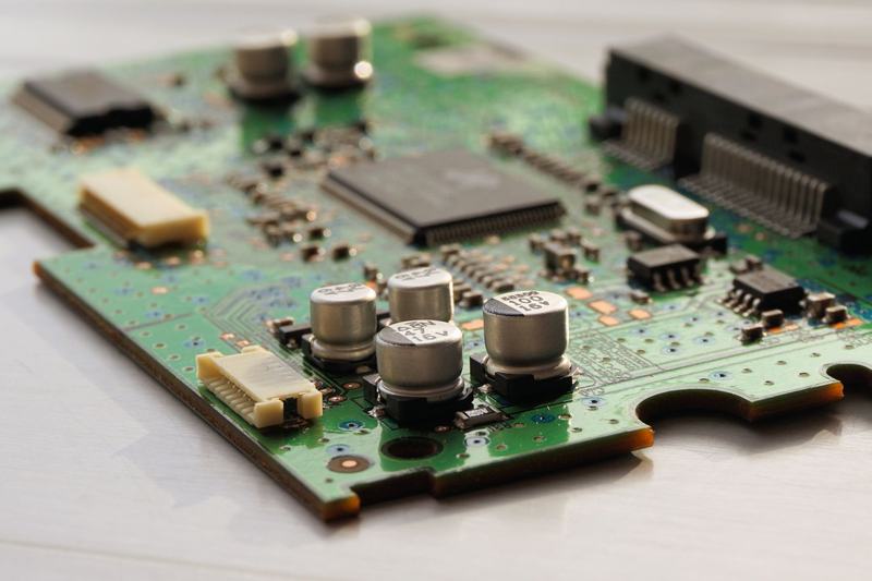 Circuit board with electronic components