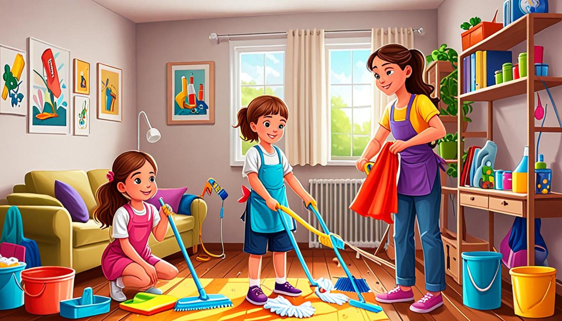 How to Delegate Cleaning Tasks to Children and Teens in the Family Routine