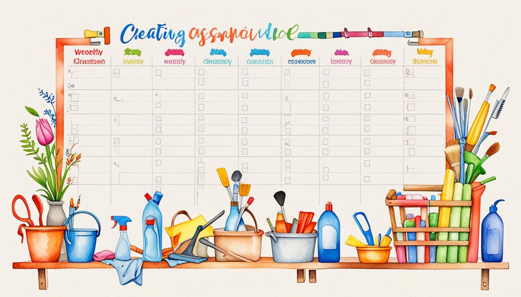 Creating a Weekly Cleaning Schedule for Maximum Efficiency Using Organizational Systems
